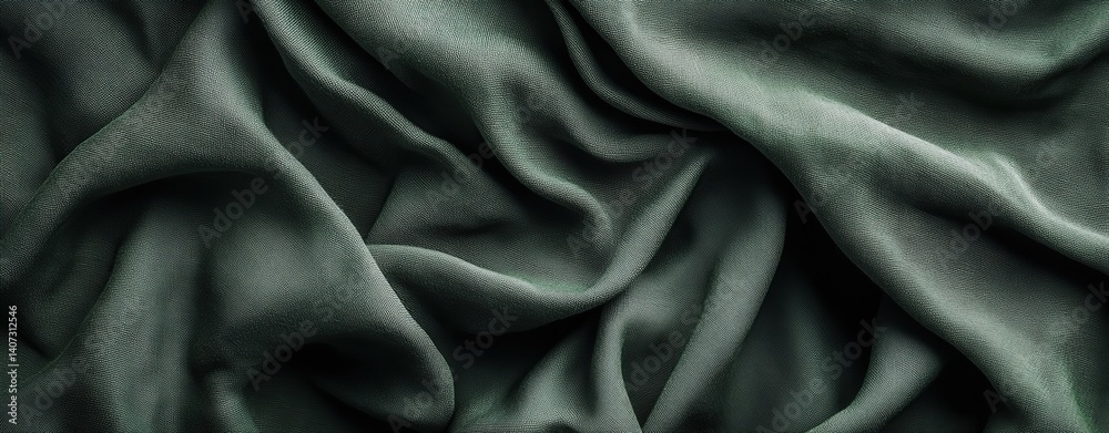 Obraz premium Olive Green Silk Fabric Texture Background.