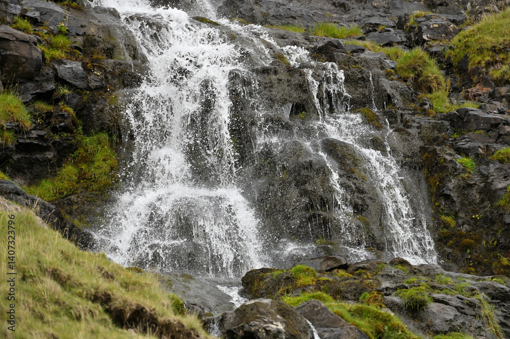 Waterfall on island Bordoy. Waterfall on island Bordoy.