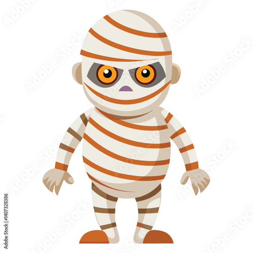 Halloween  mummies isolated clipart on white background