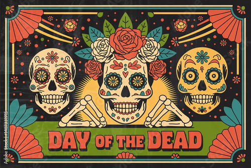 vintage poster of Day of the dead