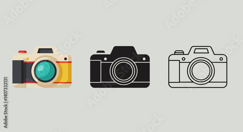 vector illustration of a camera
