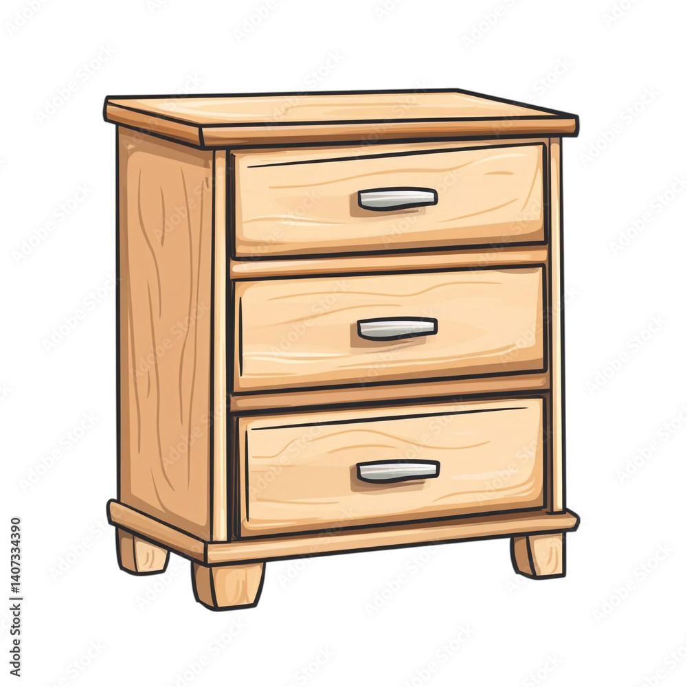 Wooden three drawer chest of drawers light wood home furniture storage unit Wooden three drawer chest of drawers light wood home furniture storage unit