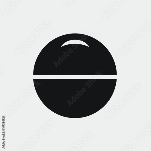 Ping Pong Ball Silhouettes in black on a white background