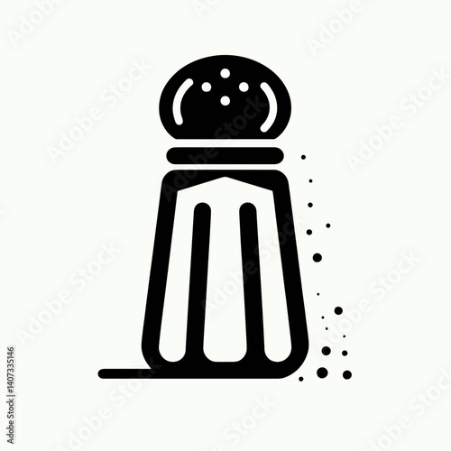 Salt Shaker Silhouettes in black on a white background