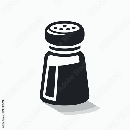 Salt Shaker Lid Silhouettes in black on a white background