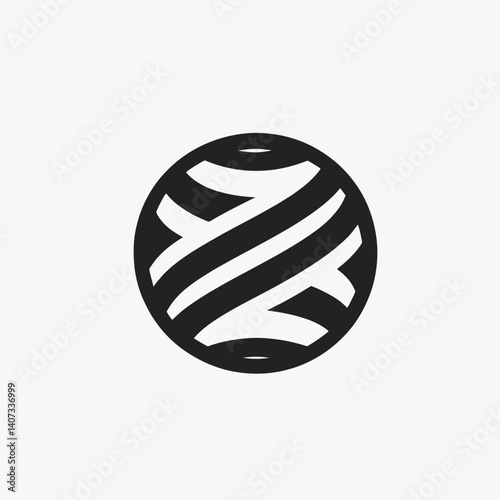 Rubber Band Silhouettes in black on a white background