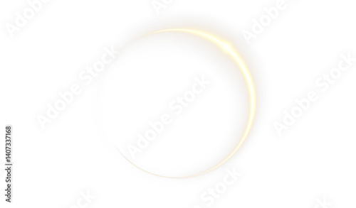 PNG futuristic sphere with golden shine, neon flash and electric glow on transparent circle, brilliant spark and vector background, bright PNG light effect with magic frame in abstract modern design.