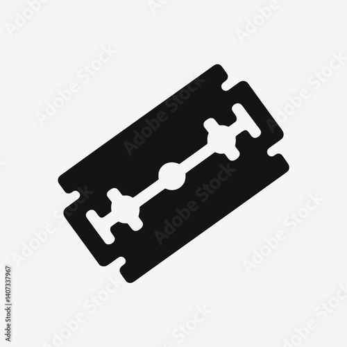 Razor Blade Edge Silhouettes in black on a white background