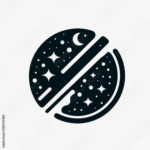 Pie Slice Silhouettes in black on a white background