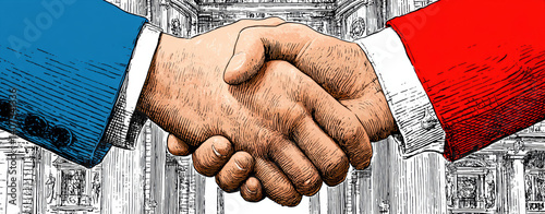 handshake symbolizes sales and export in international business, showcasing collaboration and partnership