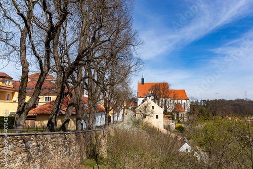 Obraz na płótnie Small town of Bechyne in South Bohemia. Warm April day. w salonie