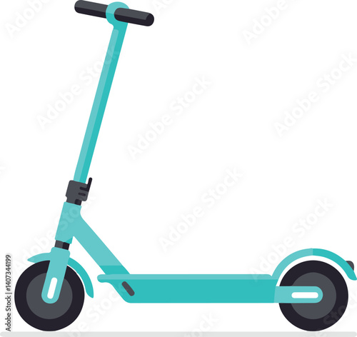 blue scooter isolated on white background