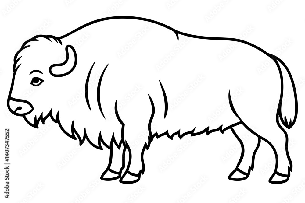 Musk Ox Elegant Linework Musk Ox Elegant Linework