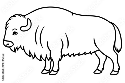 Musk Ox Elegant Linework