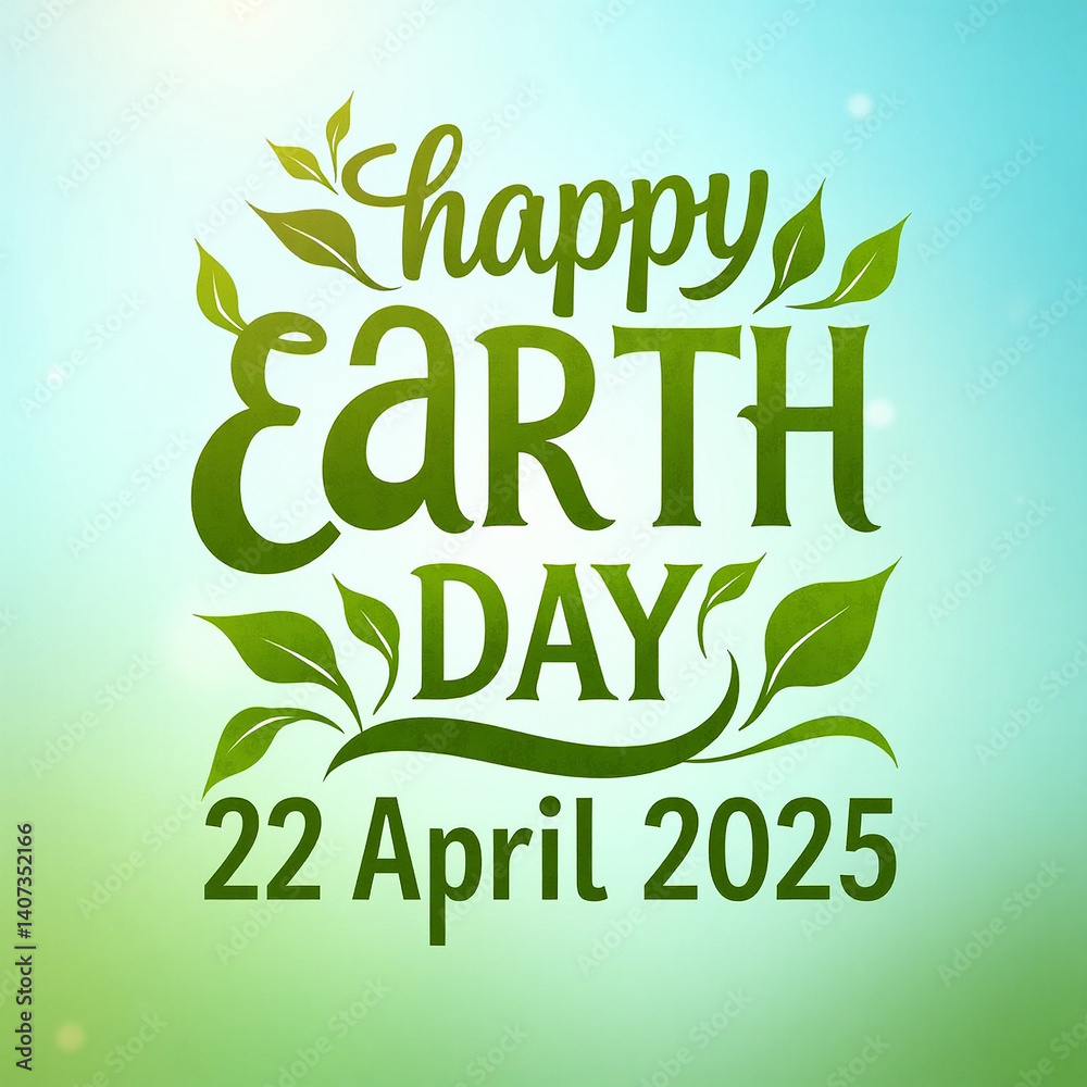 Fototapeta premium happy earth day 22 April 2025