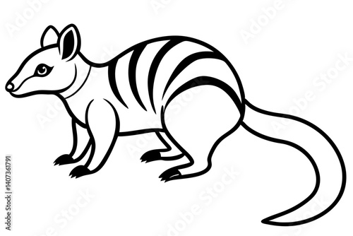 Numbat Ink Line Drawing