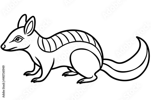 Numbat Ink Line Drawing