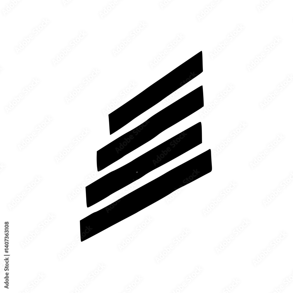 Abstract Black Stripes on White, Minimalist Design, Modern Art Abstract Black Stripes on White, Minimalist Design, Modern Art