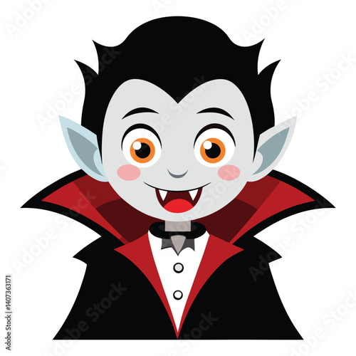 Halloween vampires isolated clipart on white background