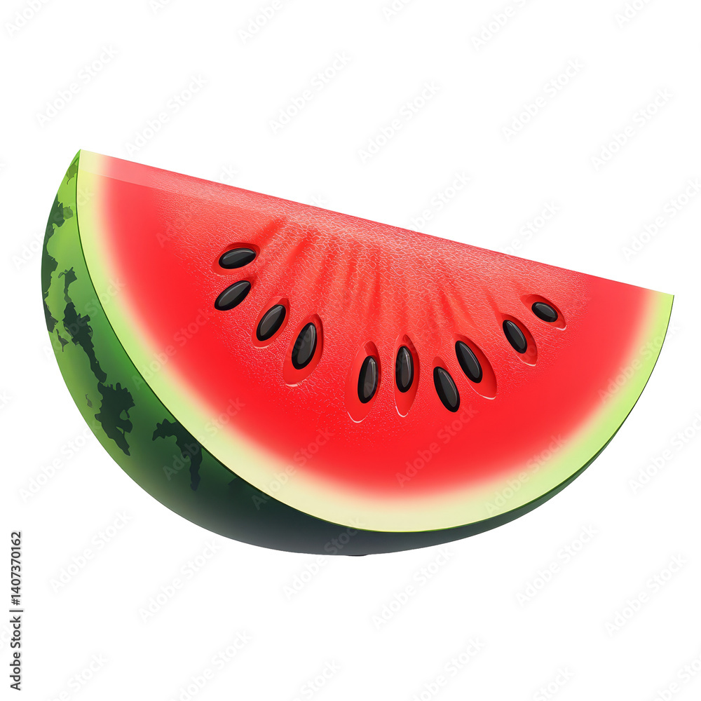 Fresh watermelon slice isolated on a transparent background with vibrant red flesh and dark seeds, water melon isolated on transparent background Fresh watermelon slice isolated on a transparent background with vibrant red flesh and dark seeds, water melon isolated on transparent background