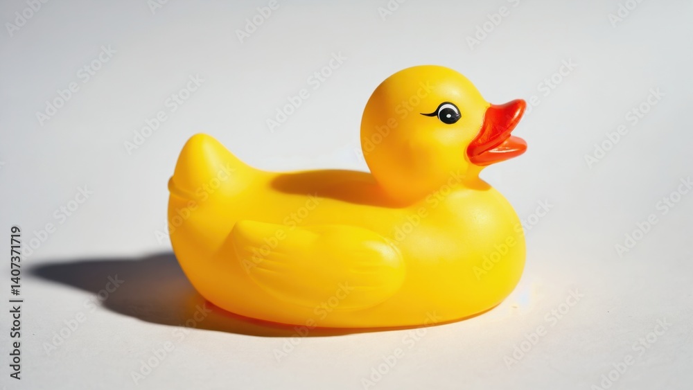 A colorful toy shaped like a baby duck. A colorful toy shaped like a baby duck.