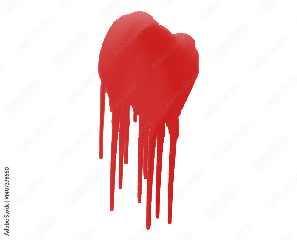 red paint dripping in vertical streaks on isolated background red paint dripping in vertical streaks on isolated background