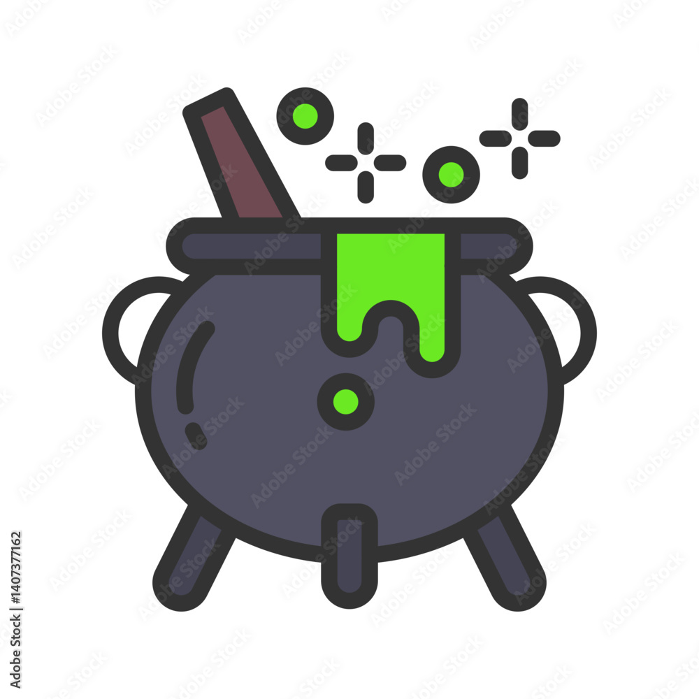 Obraz premium Cauldron icon vector image. Suitable for mobile apps, web apps and print media.