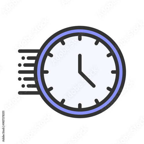 Deadline icon vector image. Suitable for mobile apps, web apps and print media.