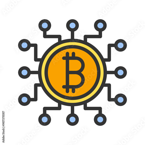 Digital Currency icon vector image. Suitable for mobile apps, web apps and print media.