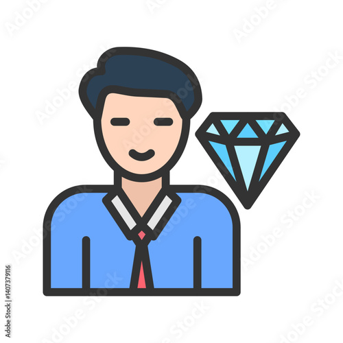 Elite icon vector image. Suitable for mobile apps, web apps and print media.