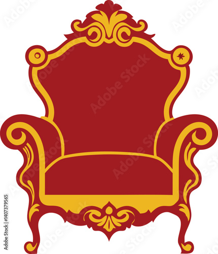 Luxury seat silhouette black vector art work