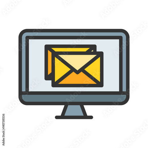 Inbox icon vector image. Suitable for mobile apps, web apps and print media.