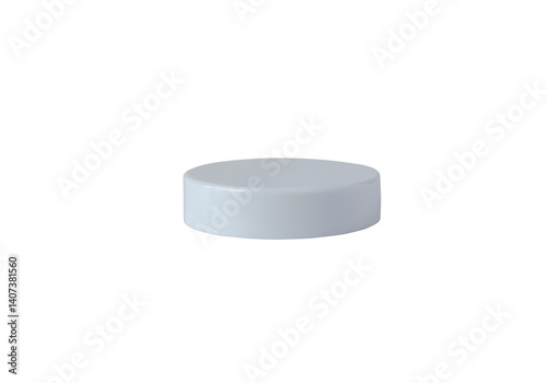 Round white plastic stage podium isolated transparent png