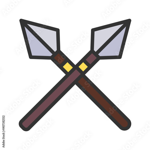 Lance icon vector image. Suitable for mobile apps, web apps and print media.