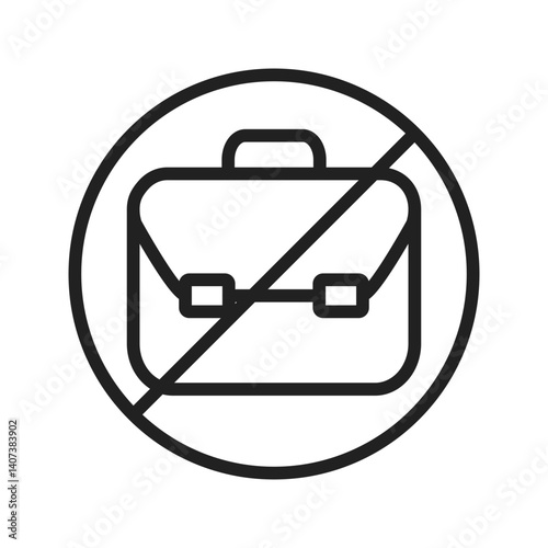 No Jobs icon vector image. Suitable for mobile apps, web apps and print media.