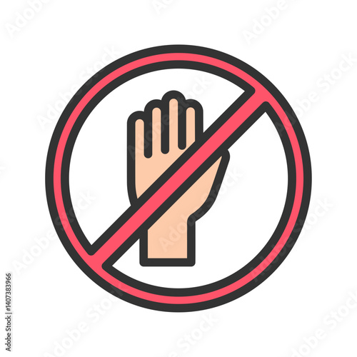 No Racism icon vector image. Suitable for mobile apps, web apps and print media.