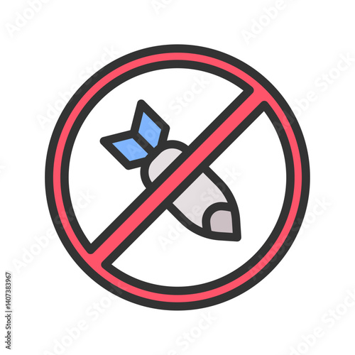 No War icon vector image. Suitable for mobile apps, web apps and print media.