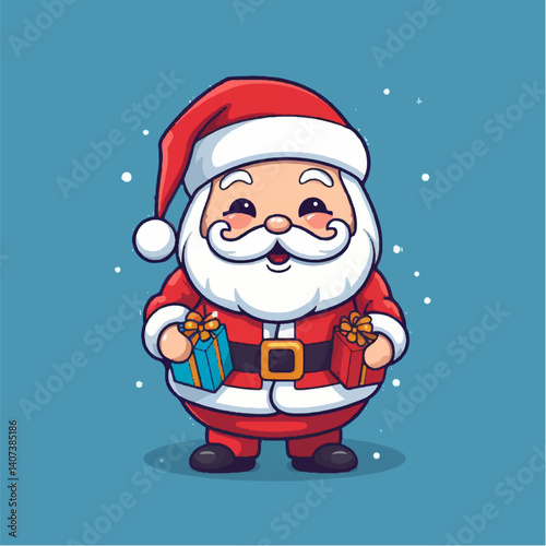 Character Santa Claus mascot logo