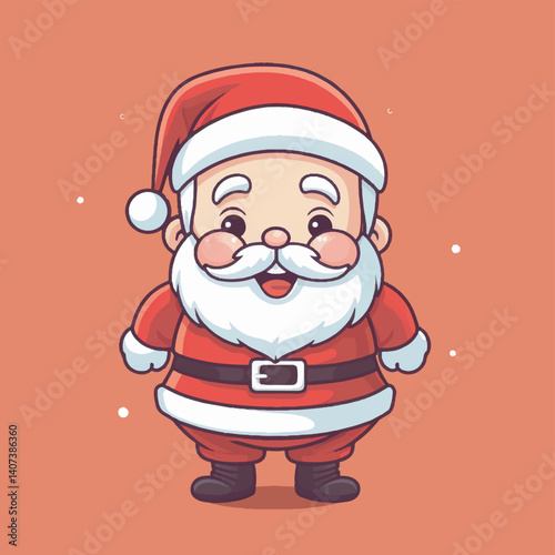 Character Santa Claus mascot logo
