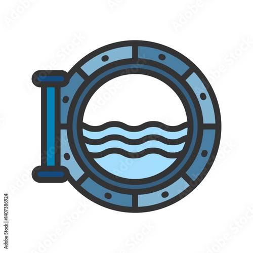 Porthole icon vector image. Suitable for mobile apps, web apps and print media.