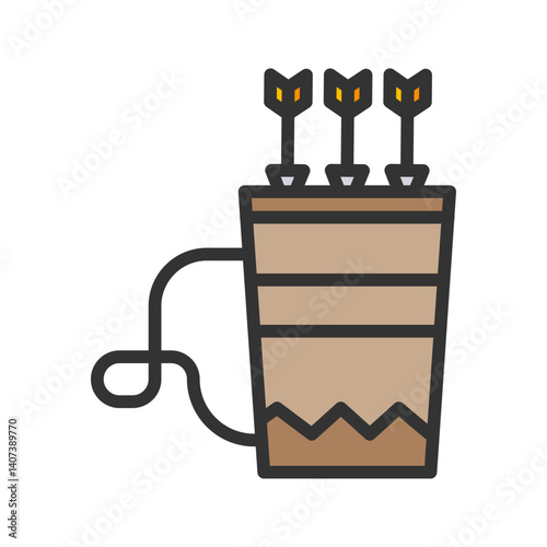 Quiver icon vector image. Suitable for mobile apps, web apps and print media.