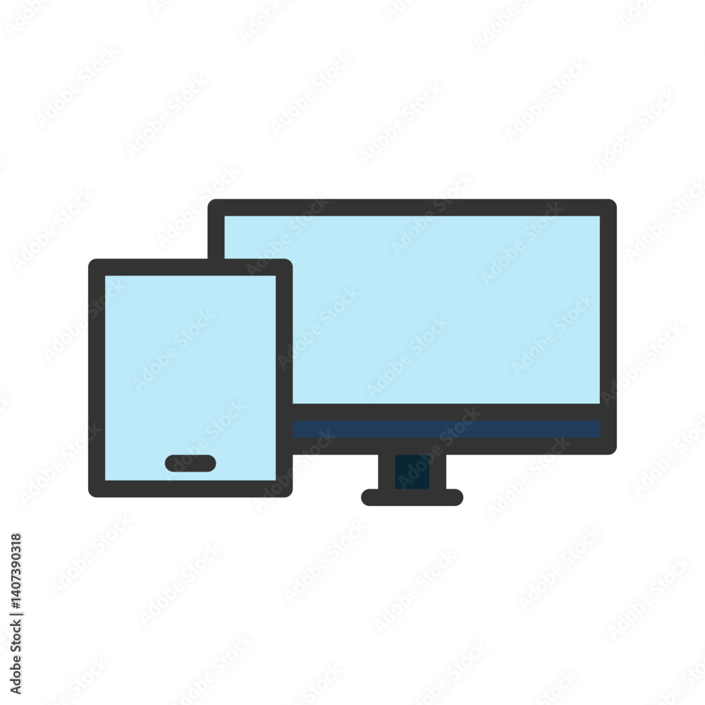 Responsive icon vector image. Suitable for mobile apps, web apps and print media. Responsive icon vector image. Suitable for mobile apps, web apps and print media.