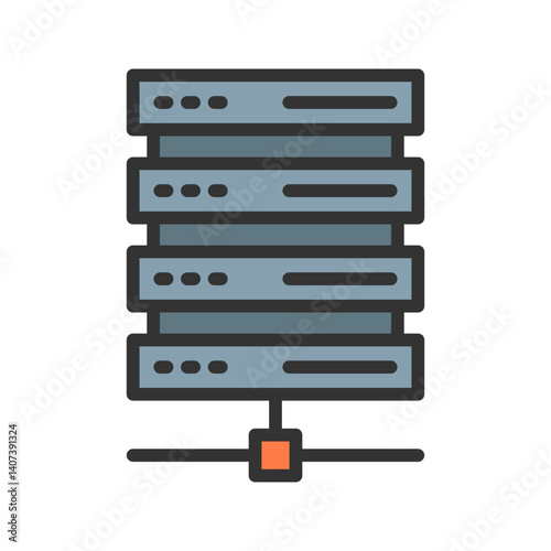 Server icon vector image. Suitable for mobile apps, web apps and print media.