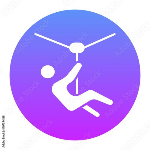 Zip Lining Icon