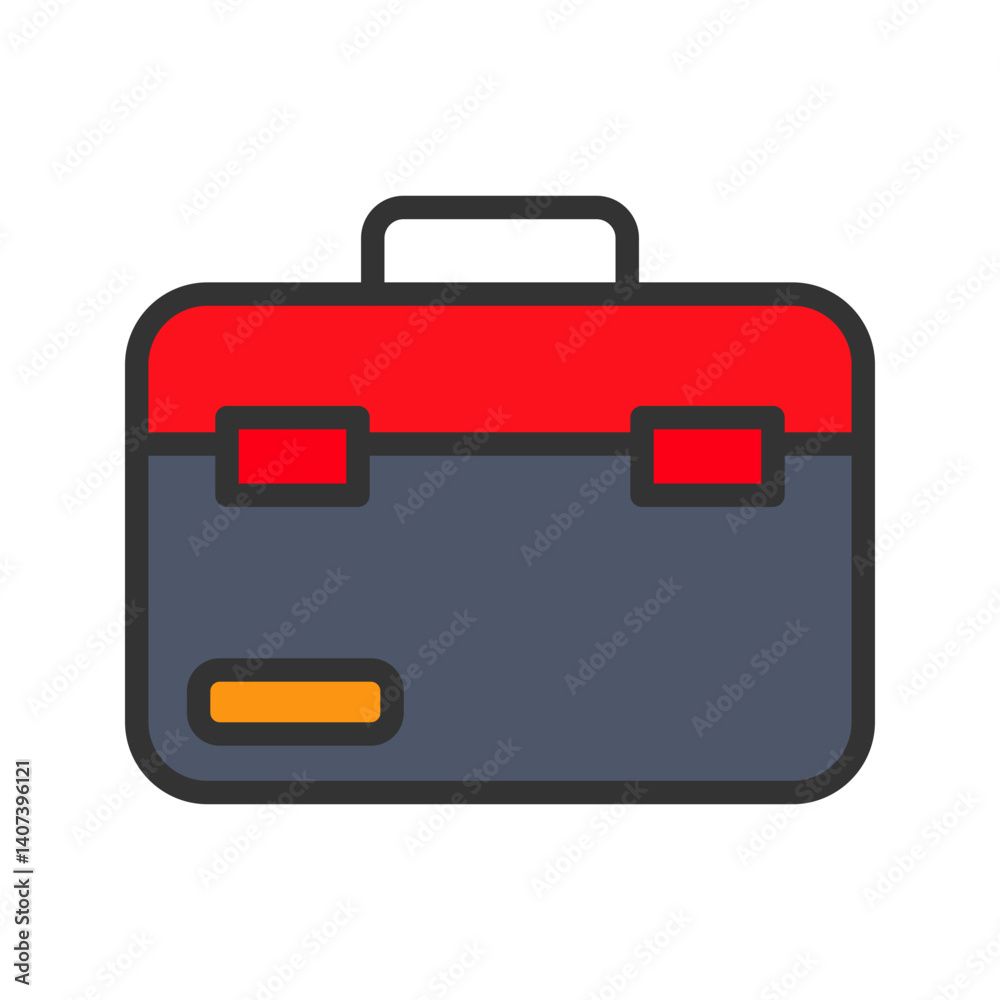 Toolbox icon vector image. Suitable for mobile apps, web apps and print media. Toolbox icon vector image. Suitable for mobile apps, web apps and print media.