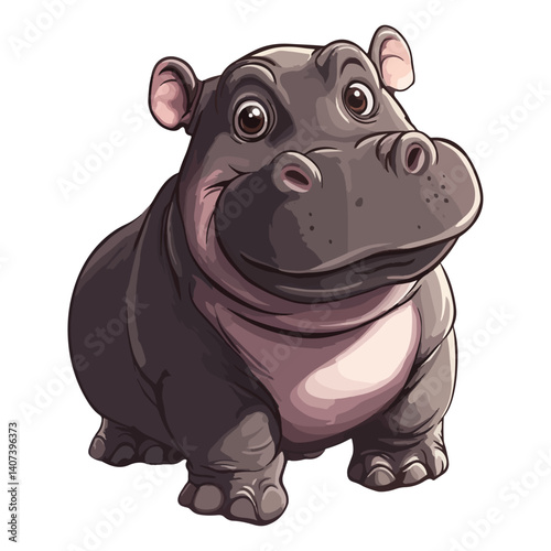 hippopotamus, animal, vector, transparent background