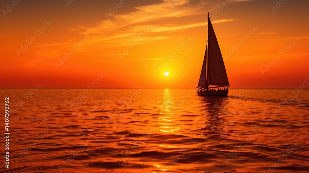 Fototapeta premium sky orange and yellow gradient