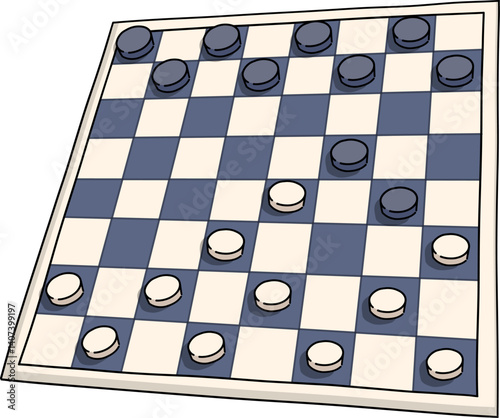 Checkers Play Board