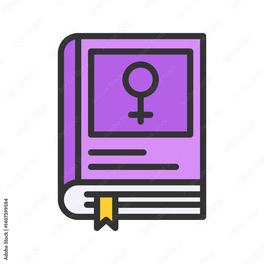 Women Rights Book icon vector image. Suitable for mobile apps, web apps and print media. Women Rights Book icon vector image. Suitable for mobile apps, web apps and print media.