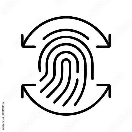 Fingerprint scan authentication security system biometric access control identity verification rotate